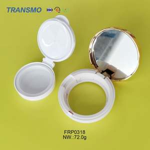 ตลับพลาสติกทรงกลมสีขาวสำหรับใส่เครื่องสำอางและน้ำหอม ใช้สำหรับบรรจุภัณฑ์เก็บแป้ง - Product Image 4