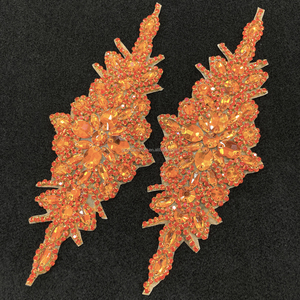PE001 gümrük parlak el yapımı gelin kristal aplikler elmas suni elmaslı yama elbise için - Product Image 5