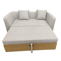 Ensemble de lit sectionnel moderne en L avec couchage escamotable, canapé futon convertible, chaise longue de rangement, pliable et peu encombrant pour bureau commercial