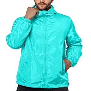 Chaquetas Cortavientos Ligeras con Capucha y Cremallera para Hombre, Venta al Por Mayor Directa de Fábrica, OEM, para Senderismo, Ciclismo, Ropa Deportiva, Otoño e Invierno - Product Image 2