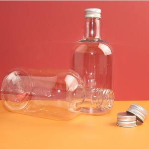 250ml ve 500ml Tek Kullanımlık Çift Cidarlı Kapaklı ve Saplı <span class=keywords><strong>PET</strong></span> Plastik Şişeler Zhejiang Serigrafi Baskılı Bira İçecek - Product Image 2