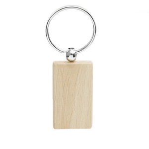 Chaveiro de madeira com logotipo personalizado e etiquetas promocionais em branco para artesanato DIY para mosquetões e argolas de chave - Product Image 4