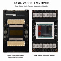 Modul Akselerator GPU V100 SXM2 32GB Volta GV100 32G HBM2 Kartu Mezzanine NVLink untuk Server Pembelajaran Mendalam AI