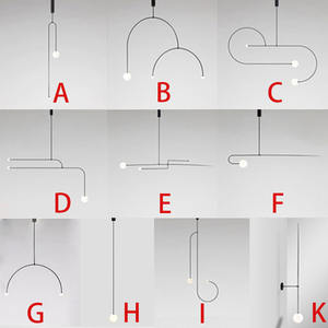 Candelabro de diseño nórdico iluminación techo comedor sala de estar accesorios LED luces colgantes - Product Image 3