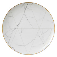 Marbsta — ensemble d'assiettes de mariage, vente en gros, pièces en marbre classiques, bord doré, chinois, pour événement, et location, DDP