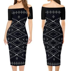 Женское длинное платье с коротким рукавом - Product Image 1