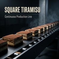 Machine automatique de dépose de tiramisu, équipement de remplissage de crème pour gâteaux, découpe ultrasonique pour cuisines centralisées