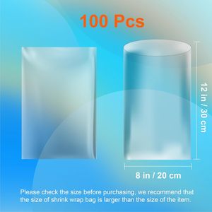 Shrink <b>Wrap</b> Bags 8x12 Inch Clear PVC <b>Heat</b> Seal For Soap Packaging Storage Disposable - Product Image 3