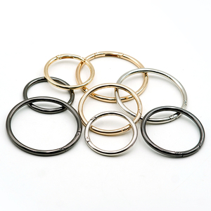 Amanaote Metal O-Rings - 1.25 Inch Inside Diameter, Silvery Finish, Pack Of 10 For Handbags, Keychains, Crafts