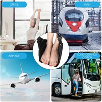 Produk Tren 2026 Sleepy Ride Sandaran Kaki Pesawat Hammock Sandaran Kaki di Bawah Meja Perlengkapan Perjalanan