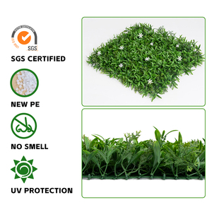 Panneau mural vertical de verdure artificielle 50x50cm, haie de buis pour aménagement paysager, mariage, café, jardin, hôtel, décoration intérieure et extérieure - Product Image 5