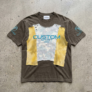 Camiseta de punto 100% algodón de 430 GSM, transpirable, diseño liso teñido, estilo vintage, corte holgado, hombros caídos, OEM, personalizada, oversize, streetwear - Product Image 1