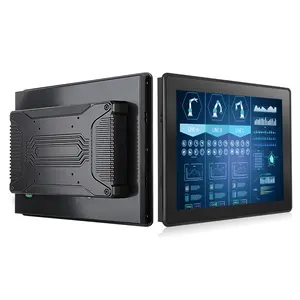 Grosir 15.6 inci pengontrol kios interaktif 14 "semua dalam satu kapasitif usb lcd industri bingkai terbuka monitor Panel sentuh