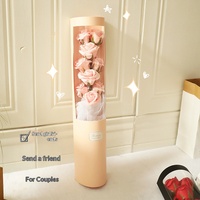Cadeau de la Saint-Valentin pour petite amie, bouquet de fleurs éternelles, rose de simulation haut de gamme, savon en forme de fleur, boîte cadeau, seau à câlins