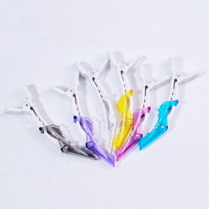 Pinces à cheveux professionnelles en gros pour femmes, en forme d'alligator, transparentes <span class=keywords><strong>avec</strong></span> cristaux, logo personnalisé, outils de <span class=keywords><strong>coiffure</strong></span> pour salons de beauté et barbiers - Product Image 2