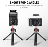 NEEWER Cage de caméra ZV-E10 compatible avec les ZV-E10 Sony, Cage de prise de vue vidéo en aluminium avec plaque QR de type Arca, fils de 1/4 ".