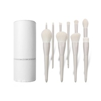 Ensemble de pinceaux de maquillage avec manche gris mat, peinture en caoutchouc, fibres douces et denses, pinceaux pour le visage et les yeux, kit professionnel élégant