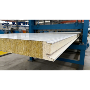 Panneaux Métalliques Isolés 50/70/75/<span class=keywords><strong>80</strong></span>/100/150 <span class=keywords><strong>mm</strong></span> Panneaux Muraux en <span class=keywords><strong>Laine</strong></span> <span class=keywords><strong>de</strong></span> <span class=keywords><strong>Roche</strong></span> <span class=keywords><strong>Panneau</strong></span> Ignifuge pour Bâtiment - Product Image 1