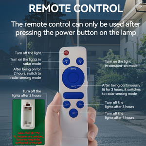 Lampe solaire de rue à LED 300W 400W 500W à haut lumen pour extérieur, étanche IP66, projecteur LED avec capteur radar, télécommande - Product Image 4