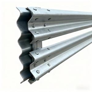 מעקה בטיחות מפלדה לכבישים, מחסום מסוג W, מתכת גלית, הגנה גבוהה לכבישים מהירים, ציפוי חם - Product Image 5