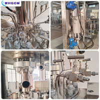 Système de réaction à distillation sous vide en acier inoxydable à double enveloppe haute pression 25L, cuve sous pression, moteur antidéflagrant, PLC tactile