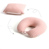 Coussin de voyage convertible 2 en 1 en mousse à particules, enroulable, pour le soutien du cou, portable, en forme de U