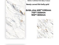 Carrelage en porcelaine effet marbre 600x1200mm antibactérien résistant aux taches CE