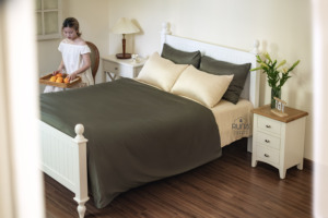 Housse de couette de luxe en viscose de bambou biologique 300TC 60S, haute qualité, douce, régulatrice de température, tailles King, Queen, Twin, personnalisable - Product Image 3