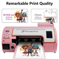 Printer DTF A3 untuk Pencetakan Kaos, Printer Transfer DTF Desain Anti-Macet, Sistem Pencampuran Tinta Putih untuk Katun, Nilon, Poliester