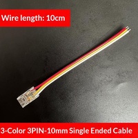 Connecteur sans soudure AOMEI pour bande lumineuse COB 5/8/10mm, contact en cuivre PC 5A, clip rapide, joint central sans zone sombre IP22