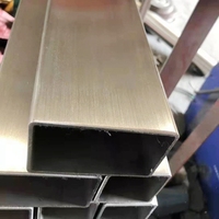 Tube carré en acier inoxydable brossé poli ASTM A554 304 316 à paroi épaisse pour structure
