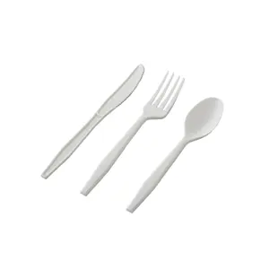 Biodegradable Healthy Natural Plastic Cutlery Compostable Cutlery Organic Eco Friendly Utensils