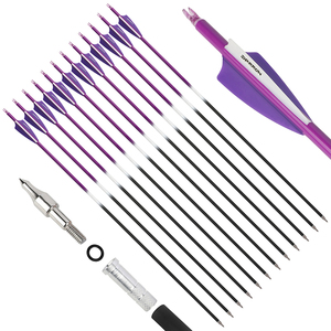 Arco e freccia per la caccia 31 pollici misto in fibra di carbonio ID 6.2mm 500 della colonna vertebrale con altri prodotti di tiro - Product Image 6