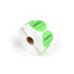 Étiquettes autocollantes rondes vertes, numérotées et inscriptibles, pour l'emballage logistique, diamètre du noyau de 3 pouces - Product Image 2