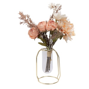 ช่อดอกกุหลาบประดิษฐ์ CallaFloral สีชมพูขาว ของตกแต่งบ้าน อุปกรณ์ประกอบงานแต่งงาน CF01002 - Product Image 5