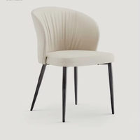 Chaise de salle à manger moderne de style italien luxueuse, légère et rembourrée, adaptée au bureau à domicile, au restaurant et à l'hôtel