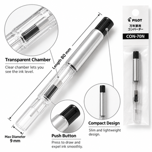 Convertitore di <span class=keywords><strong>Inchiostro</strong></span> in Plastica a Pressione <span class=keywords><strong>PILOT</strong></span> CON70N per Penna Stilografica - Product Image 3