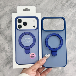 เคสโทรศัพท์อะคริลิคสีสันสดใส B483 สำหรับ iPhone 17 13 14 15 16 18 Pro Max แบบด้าน พร้อมขาตั้งกันกระแทก - Product Image 2