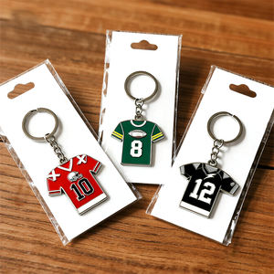 Portachiavi in Metallo a Forma di Maglia Personalizzata con Numero Stampato USA America Squadra Sportiva Souvenir Promozionale Marchiato Charm per Chiavi - Product Image 6