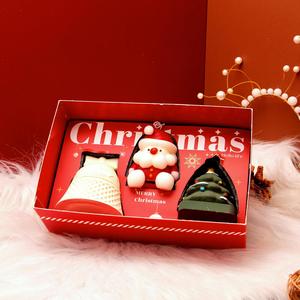 3Pcs <b>Christmas</b> Scented Candles Gift <b>Box</b> Set Santa Tree Bell Shape Art Candle Holiday - Product Image 3