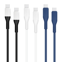 Offre Spéciale pratique 3A Silicone liquide Type-C vers USB C Câble de données de charge rapide