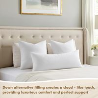 Coussin lombaire alternatif au duvet avec rembourrage en fibres creuses et microfibres et housse 100% coton pour la maison et l'hôtel