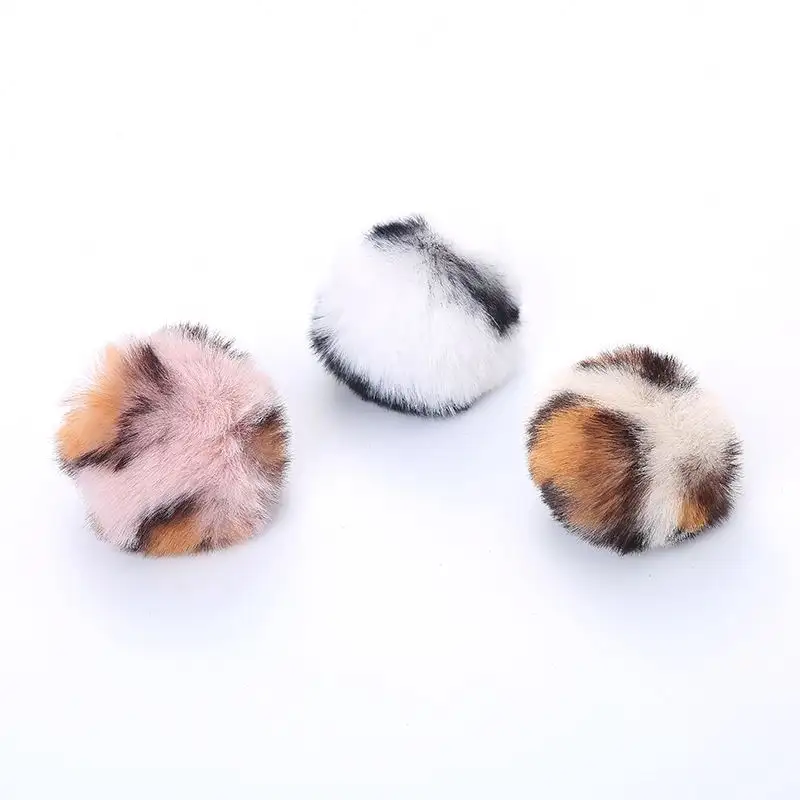 Factory Wholesale Pom Pom For Beanie Hats Snap On fluffy fox fur Pompom Detachable Faux raccoon Fur Ball