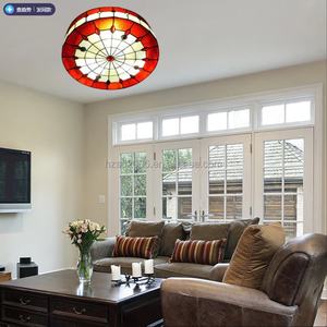 Lámpara Colgante de Estilo Tiffany Mediterráneo con Vidrio de Colores LED, Base de Acero, Hecha a Mano, Luz Cálida de 2700K - Product Image 4