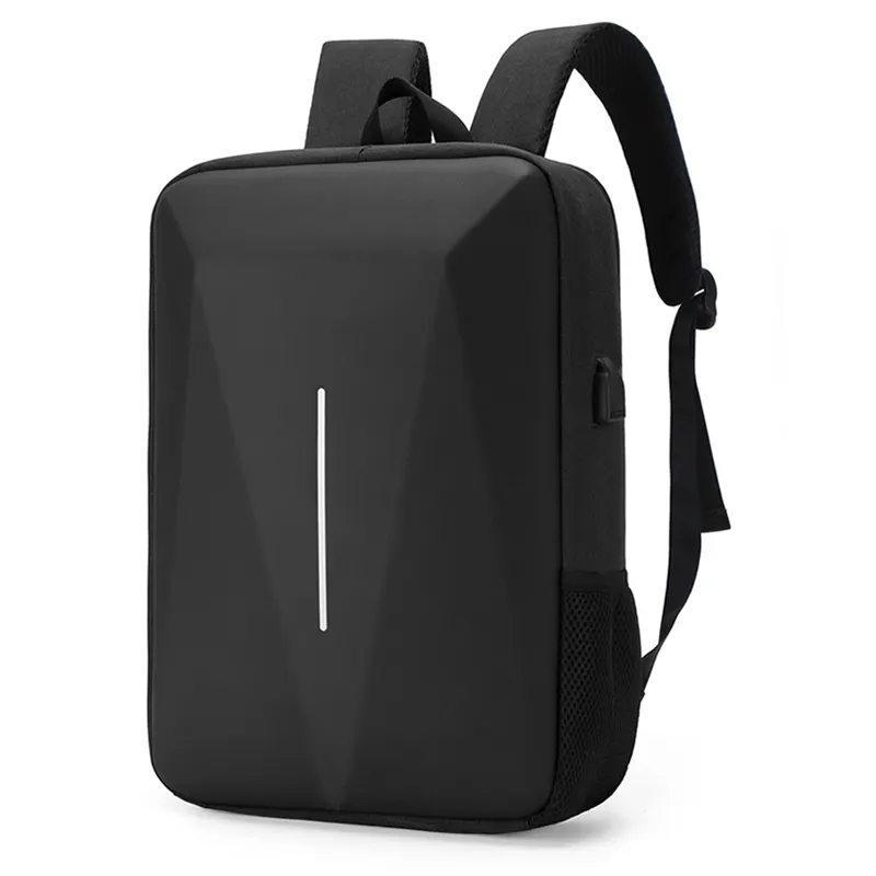 MARKSMAN Hard Shell Travel Plain Computer Backpack Mens Back Pack USB Waterproof Business School Laptop Backpack