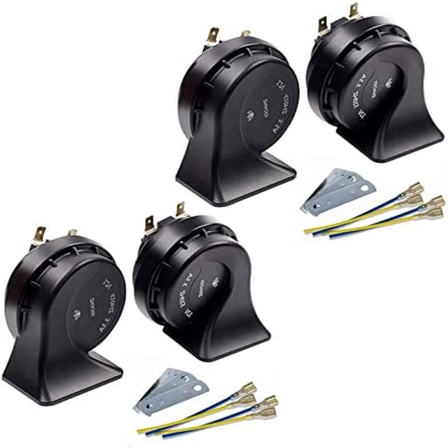 Wholesale Car Horn Waterproof High Low Tone Universal Fit Super Loud Car air Electric Snail Double Horn Electric Car Accessories