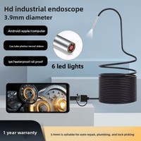 Endoscope industriel 3-en-1 AN100 3,9 mm avec caméra HD pour canalisations d'égout, réparation automobile, moteur et téléphone portable