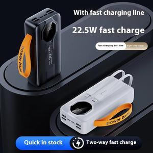Biểu tượng tùy chỉnh 30000mAh Powerbank miễn phí nhanh chóng sạc thiết kế mới QC3.0 PD 22.5W 2-in-1 Cáp xách tay ABS Micro USB 20W - Product Image 5
