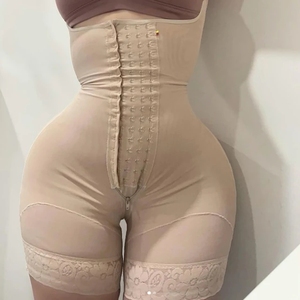 Fajas Colombianas Compresión Fajas personalizadas con cremallera Control de barriga Body Flatten Abdomen Hook-Eyes Body Shaper - Product Image 6