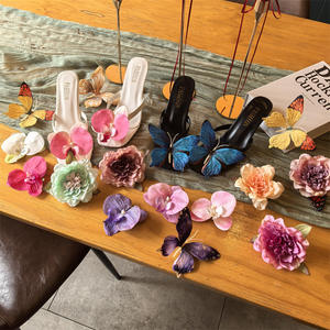 <span class=keywords><strong>Chanclas</strong></span> <span class=keywords><strong>de</strong></span> PVC <span class=keywords><strong>de</strong></span> alta calidad <span class=keywords><strong>de</strong></span> Tailandia, nuevo diseño <span class=keywords><strong>de</strong></span> flores Phalaenopsis, vacaciones en la playa, decoraciones para zapatos con accesorio <span class=keywords><strong>de</strong></span> hebilla para zapatos - Product Image 6